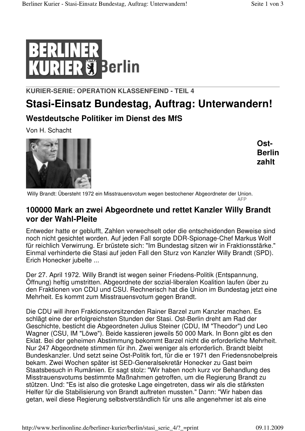 Stasi-Einsatz Bundestag, Auftrag: Unterwandern! Westdeutsche Politiker Im Dienst Des Mfs Von H