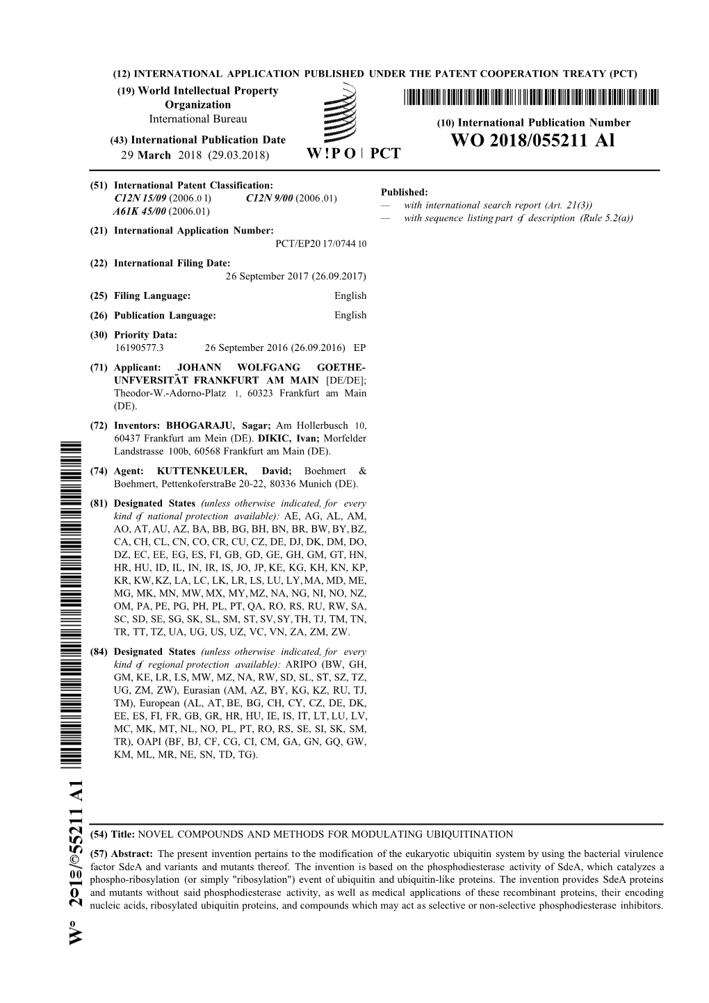 WO 2018/055211 Al 29 March 2018 (29.03.2018) W !P O PCT