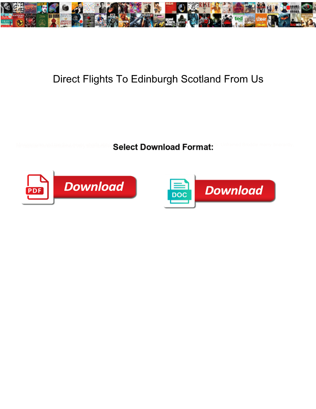 Direct Flights to Edinburgh Scotland from Us