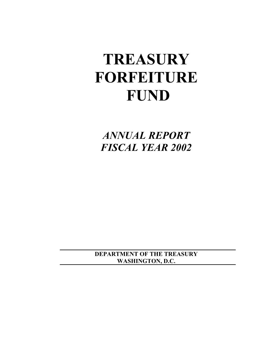 Treasury Forfeiture Fund