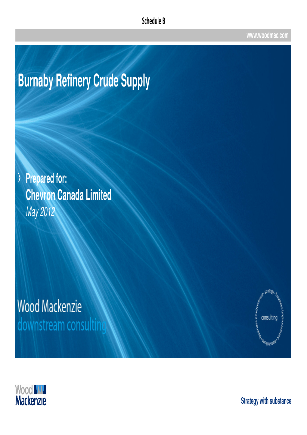 Burnaby Refinery Crude Supply