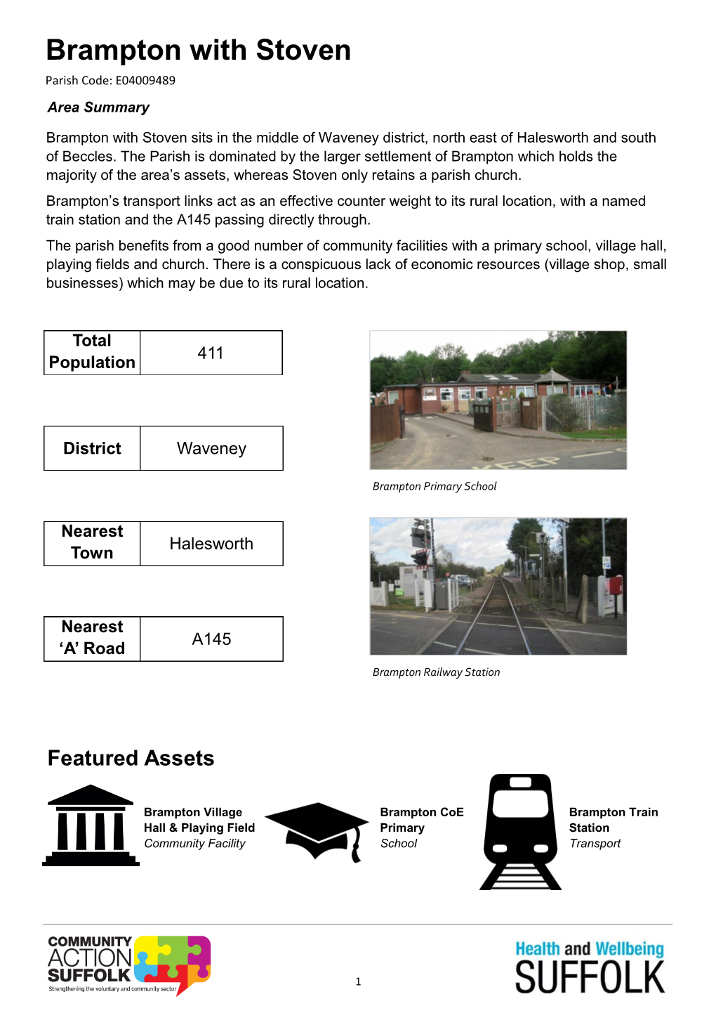 Brampton with Stoven Parish Code: E04009489 Area Summary