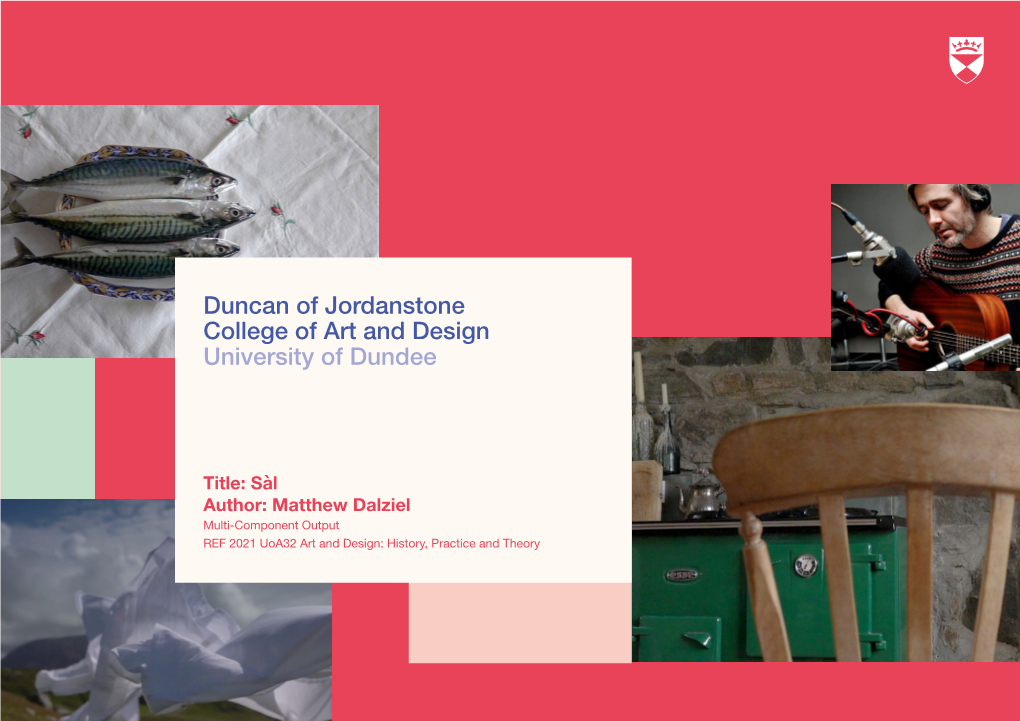 Duncan of Jordanstone College of Art and Design University of Dundee