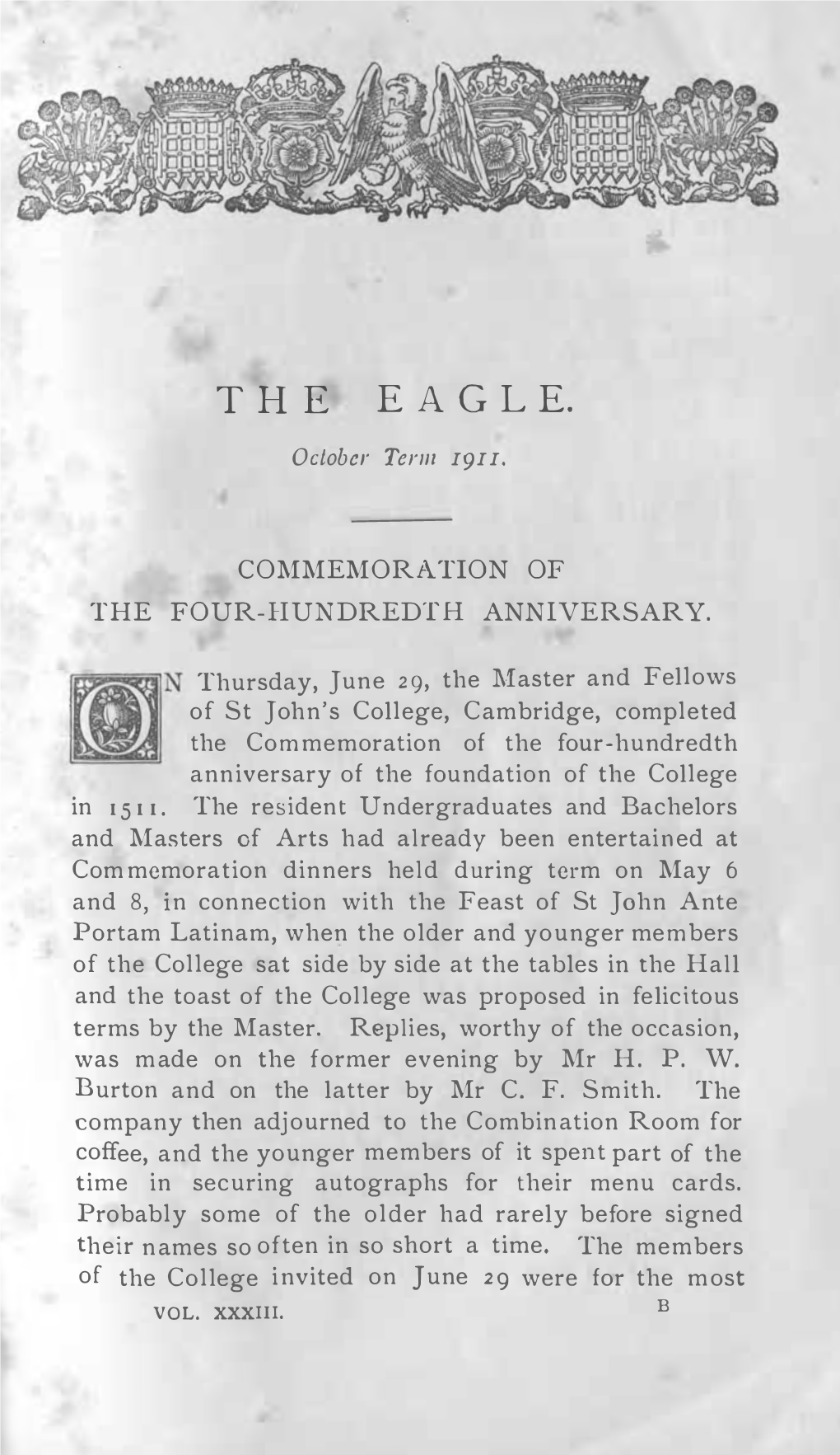 Eagle 1911 Michaelmas