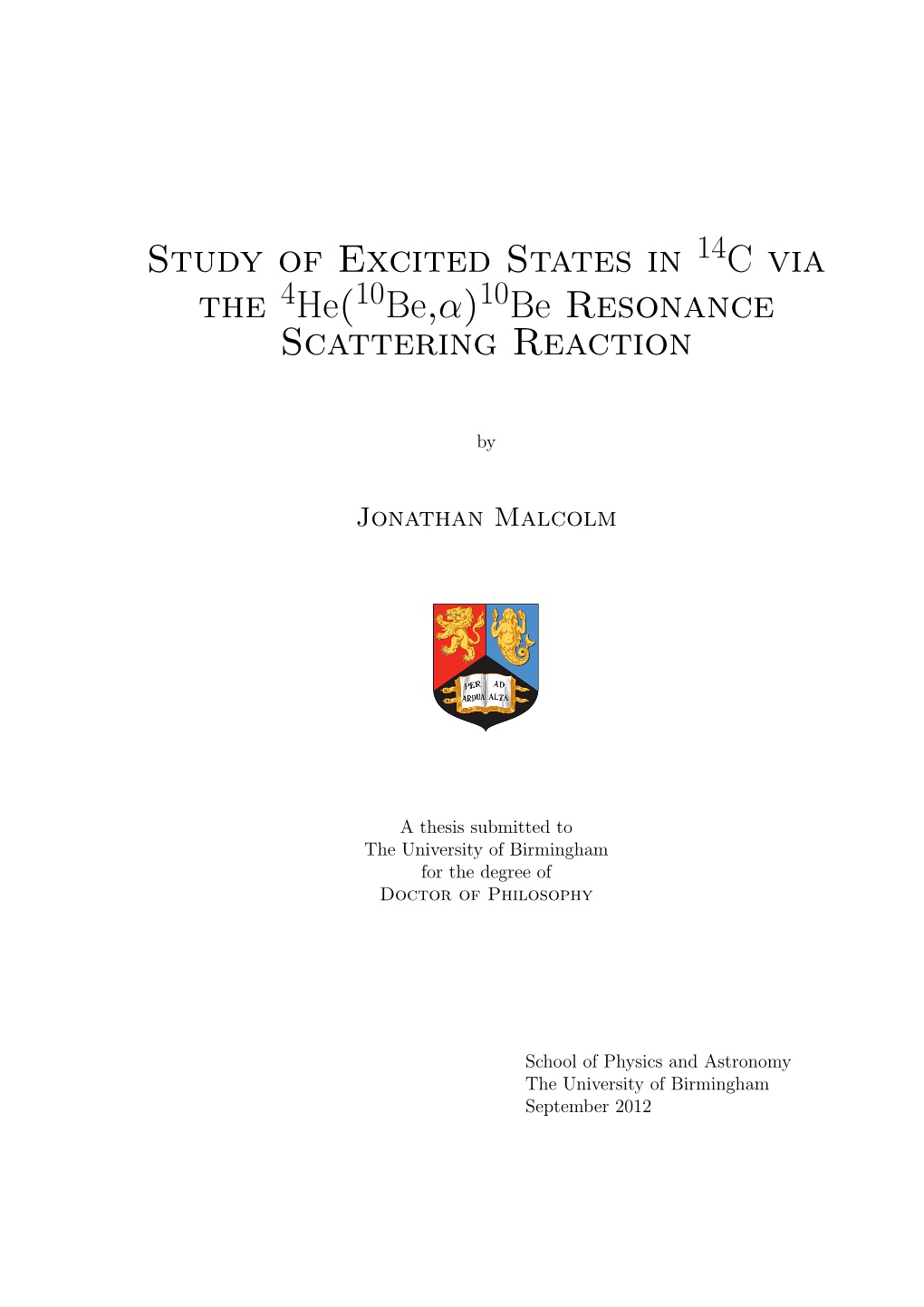 10Be Resonance Scattering Reaction