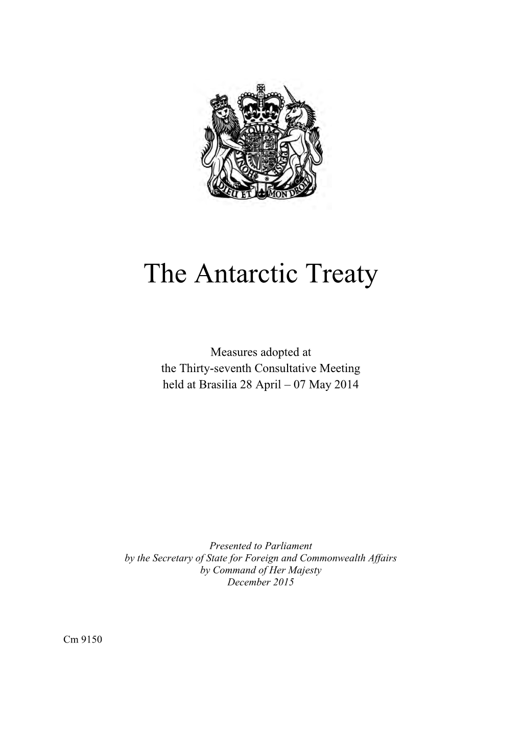 The Antarctic Treaty