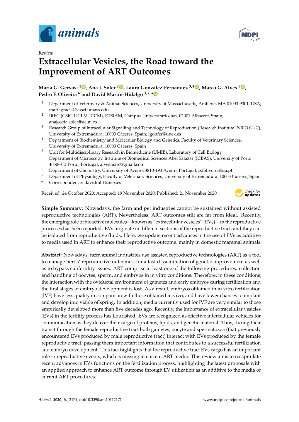 Extracellular Vesicles, the Road Toward the Improvement of ART Outcomes