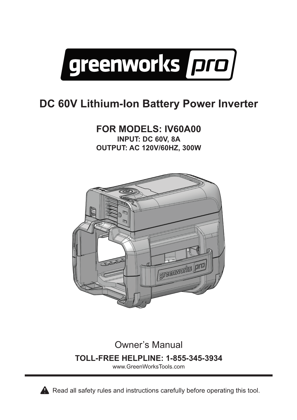 DC 60V Lithium-Ion Battery Power Inverter