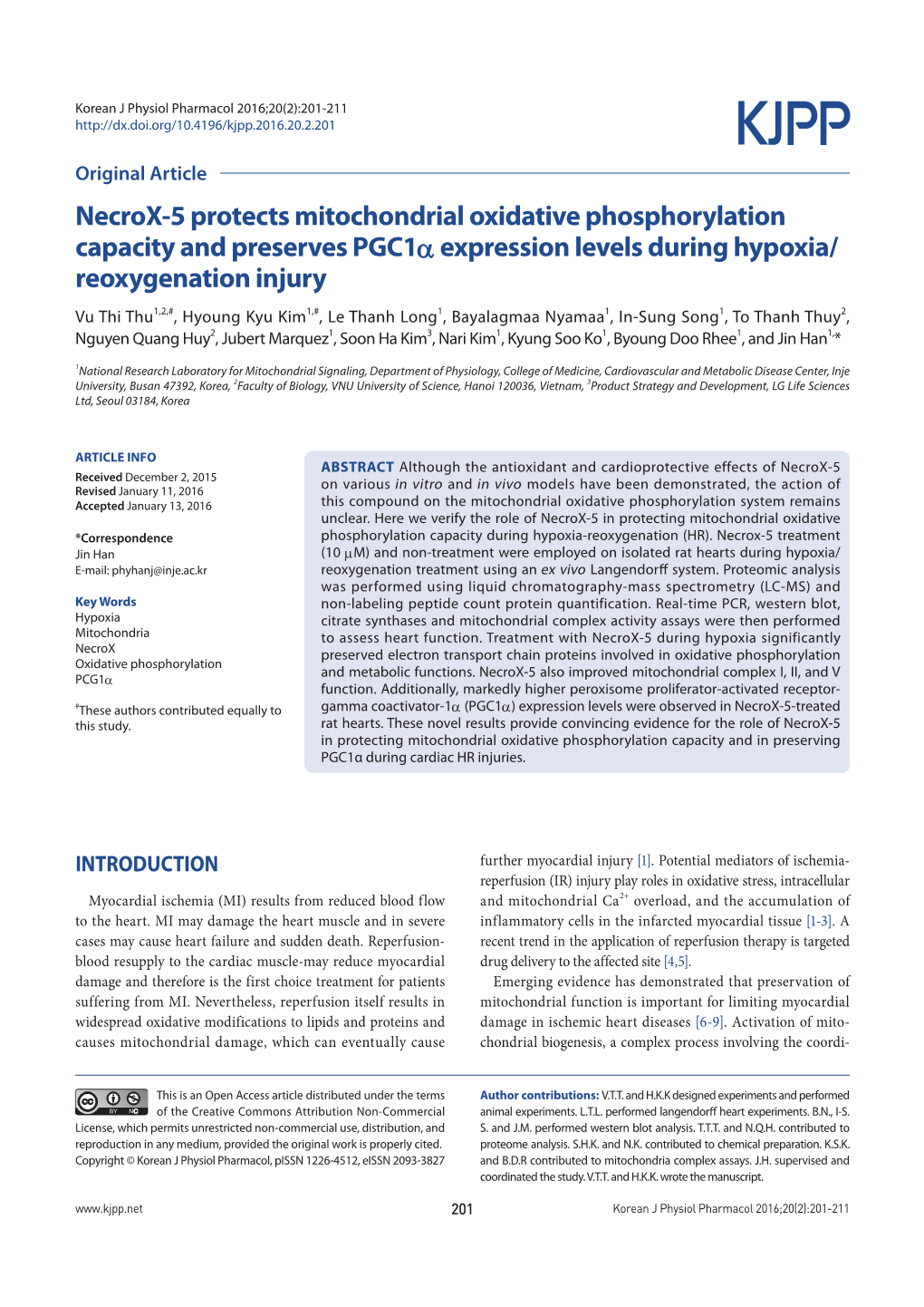 Necrox-5 Protects Mitochondrial Oxidative Phosphorylation Capacity