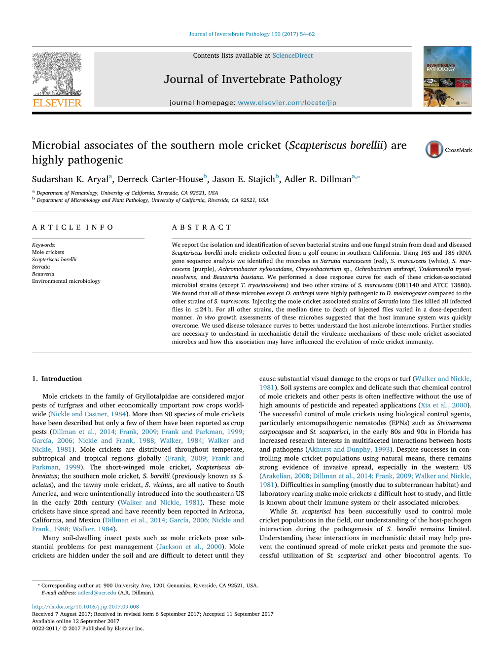 Aryal 2017Mole-Cricket-Bacteria.Pdf