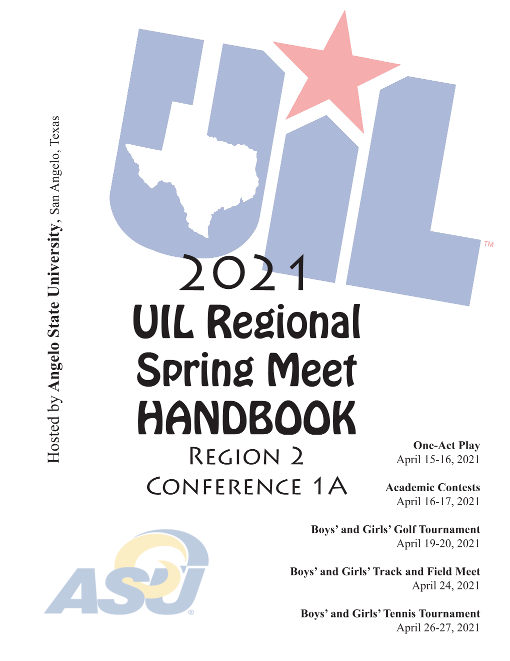 UIL Regional Spring Meet HANDBOOK Conference 1A 2021 Region 2