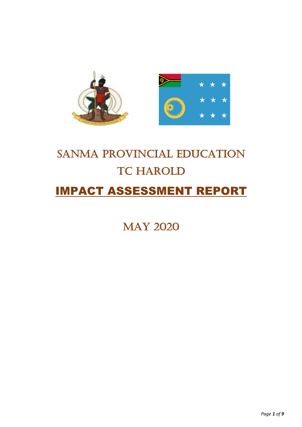 SANMA TC Harold Disaster Assessment Report