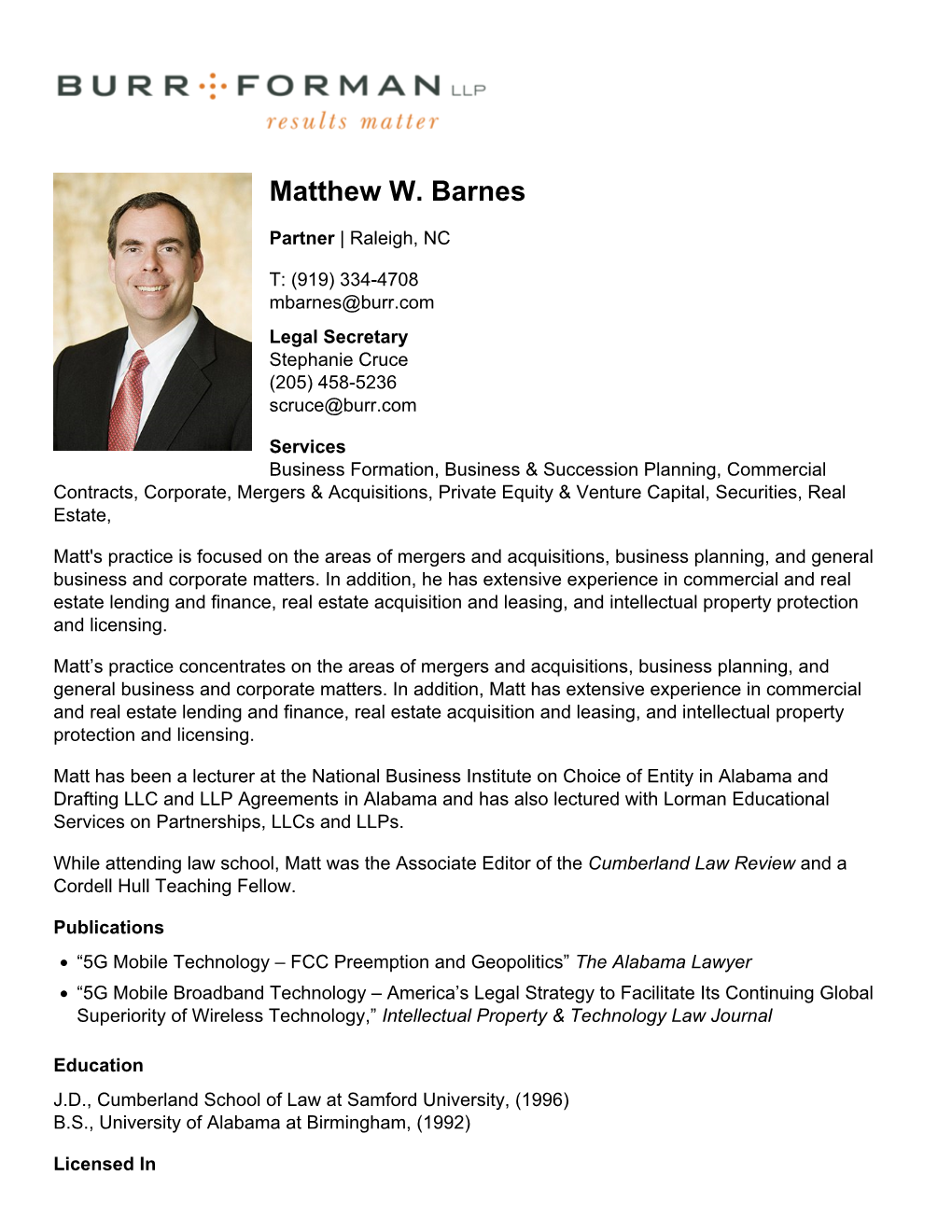 Matthew W. Barnes