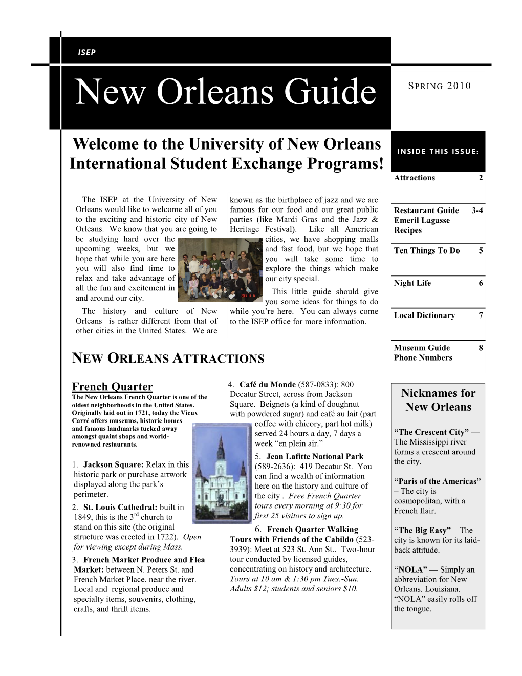 New Orleans Guide SPRING 2010