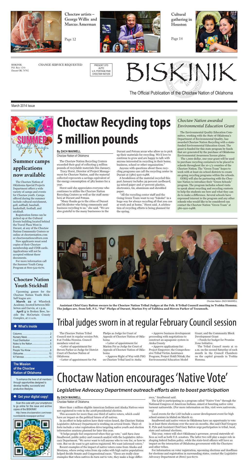 Choctaw Recycling Tops 5 Million Pounds