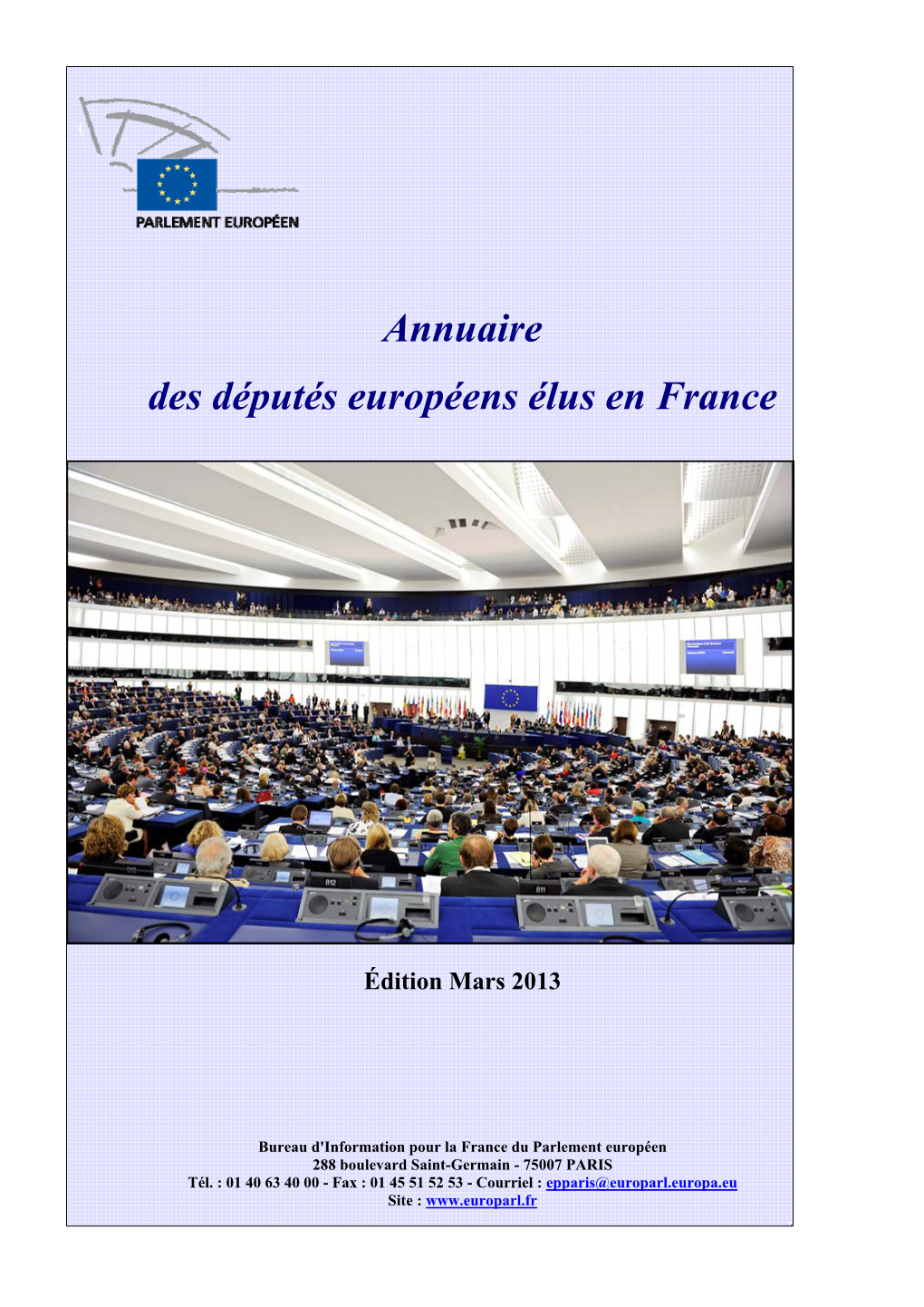 Annuaire Des Députés Européens Élus En France Dont La Remise À Jour Est Régulière