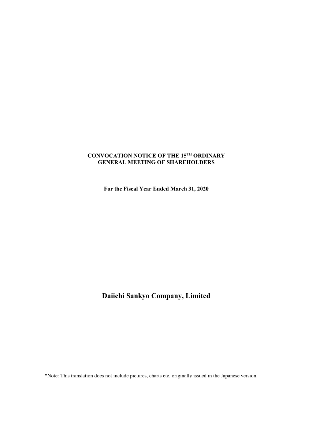 Daiichi Sankyo Company, Limited