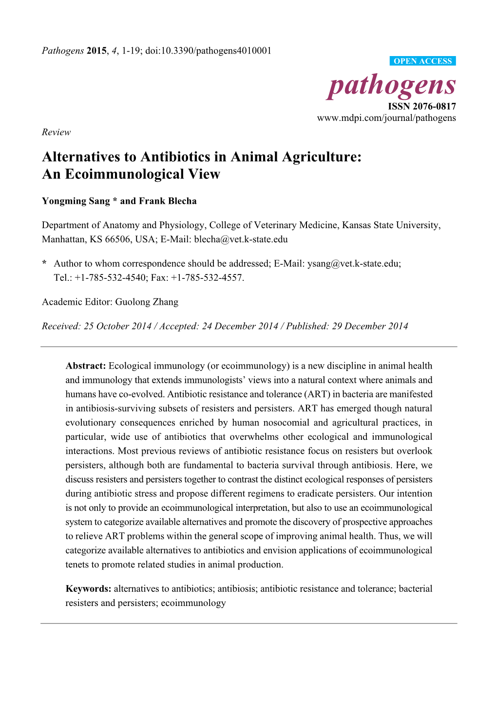 Pathogens 2015, 4, 1-19; Doi:10.3390/Pathogens4010001 OPEN ACCESS