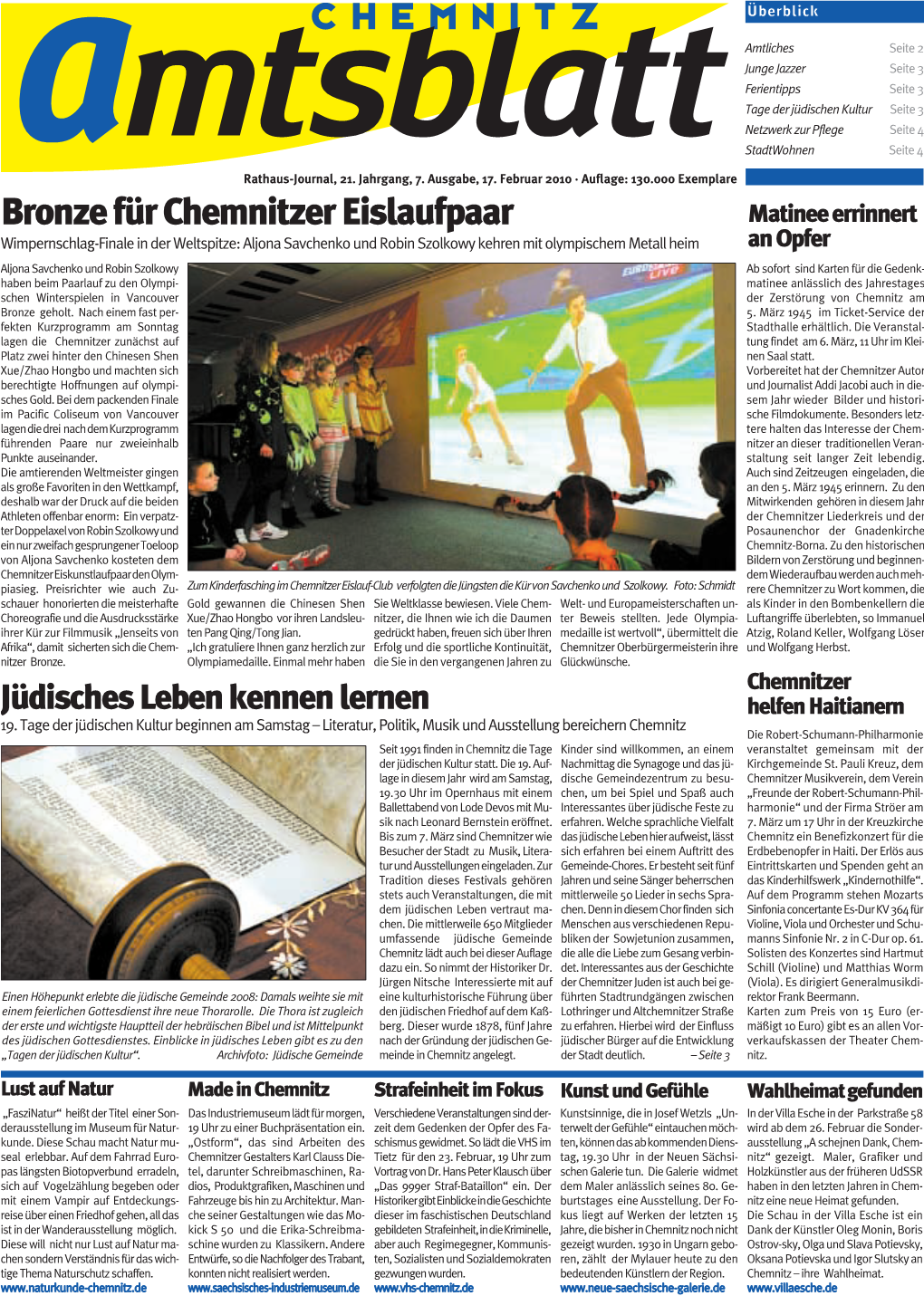 Bronze Für Chemnitzer Eislaufpaar