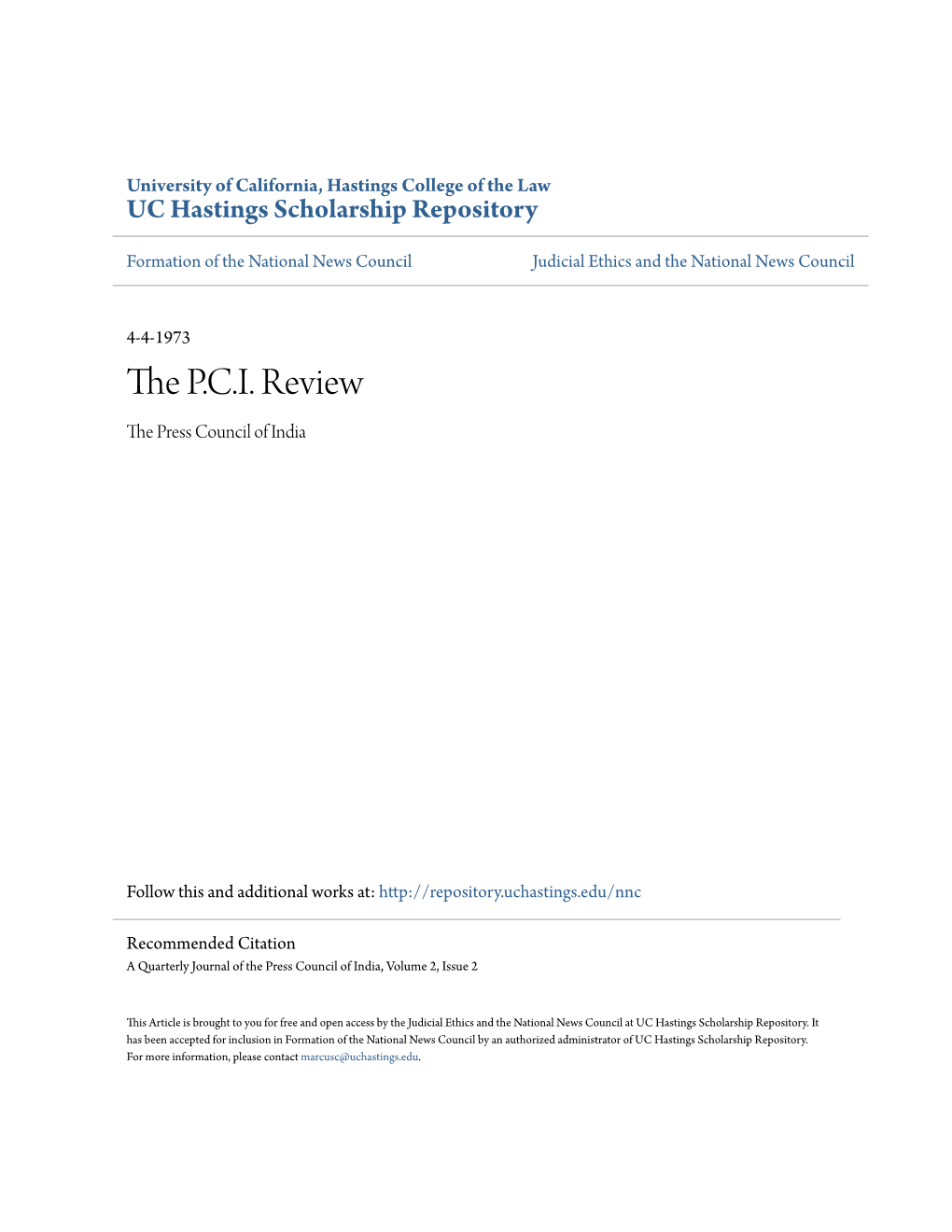 The P.C.I. Review