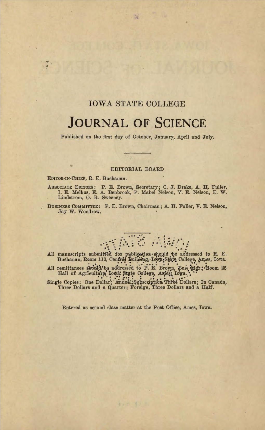 Iowa State College Journal of Science