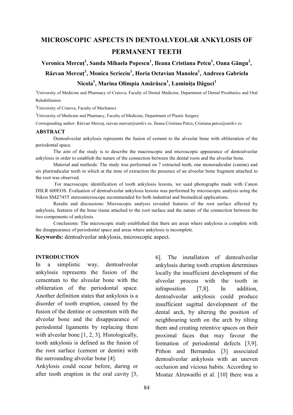 Microscopic Aspects in Dentoalveolar Ankylosis