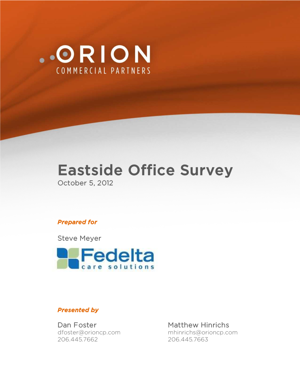 Eastside Office Survey October 5, 2012