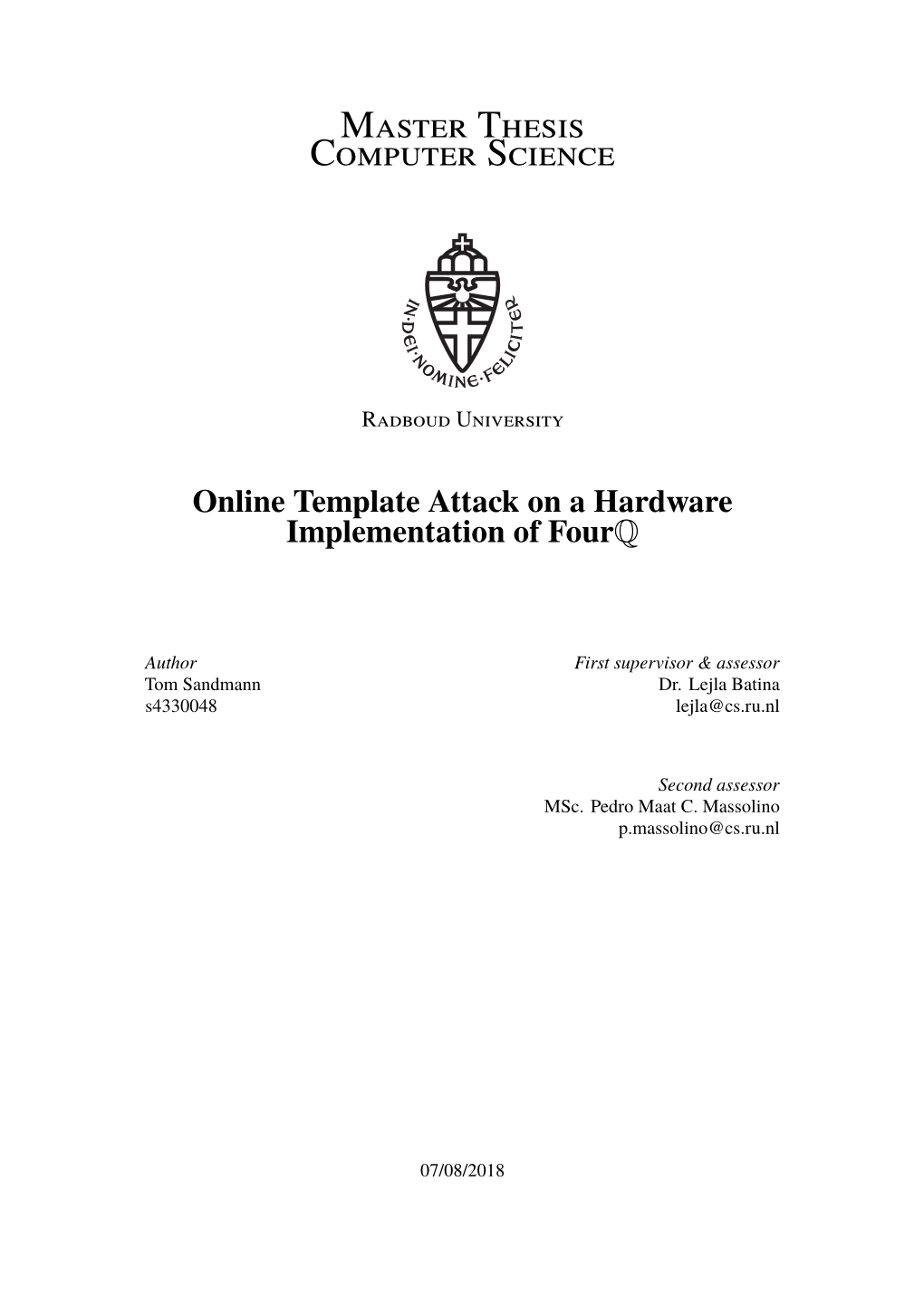 Online Template Attack on a Hardware Implementation of Fourq