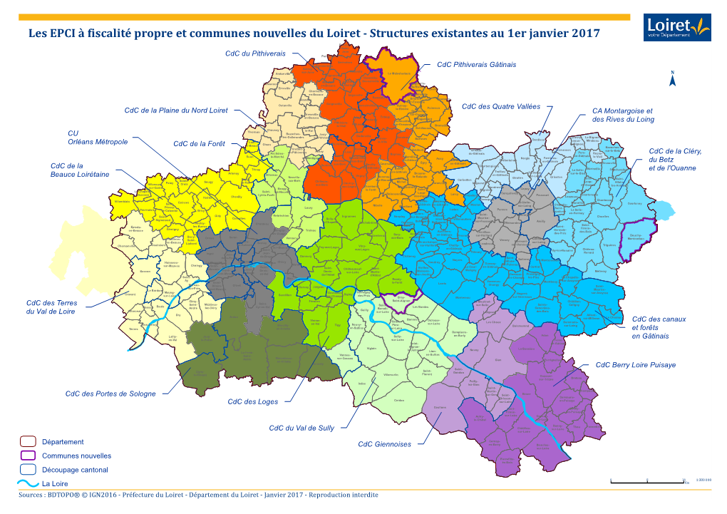 Les EPCI À Fiscalité Propre Et Communes Nouvelles Du Loiret