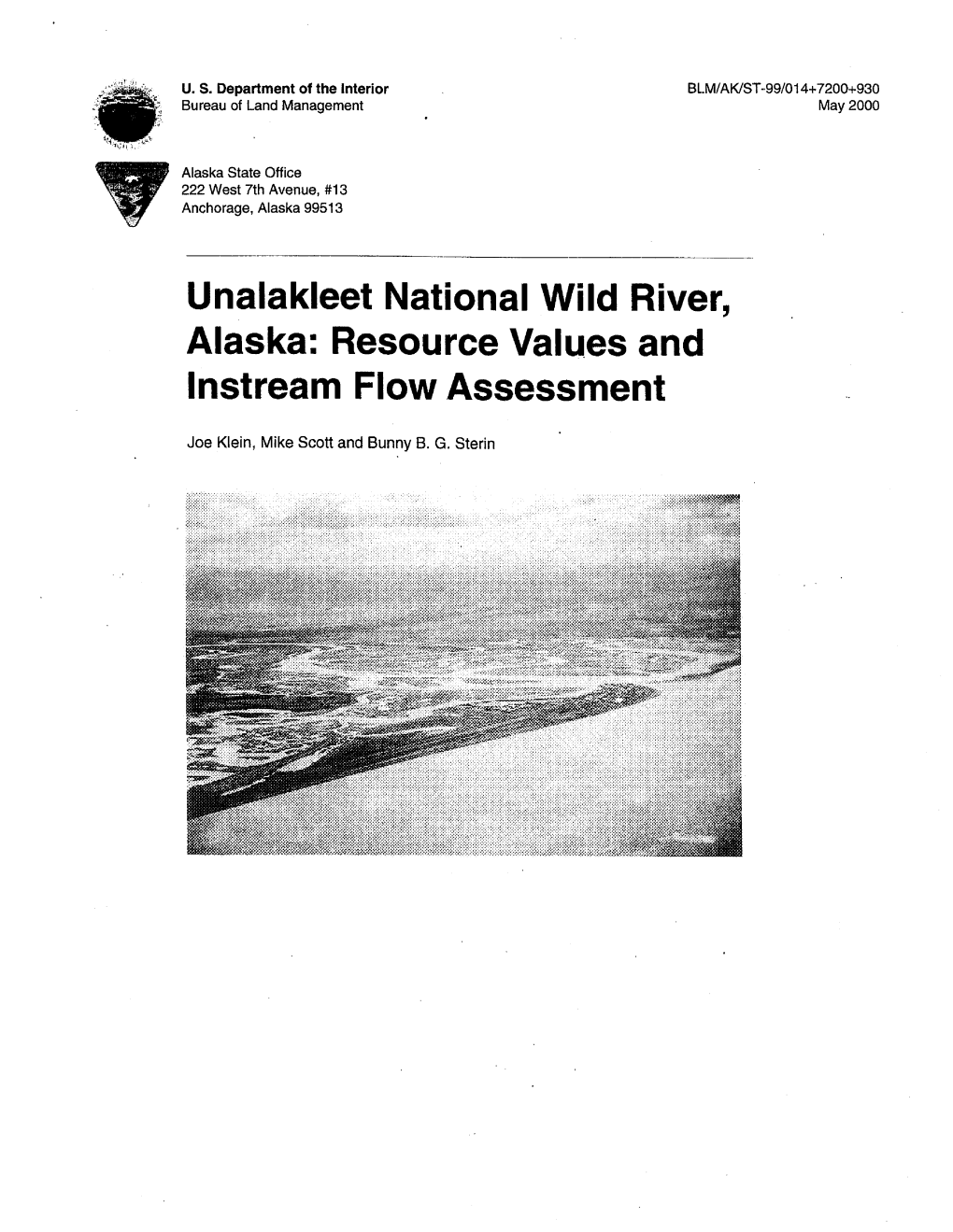 Unalakleet National Wild River, Alaska: Resource Values and Instream Flow Assessment