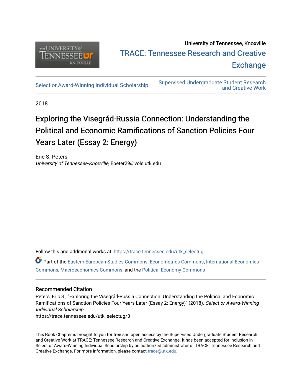 Exploring the Visegrád-Russia Connection: Understanding the Political and Economic Ramifications of Sanction Policies Four Year