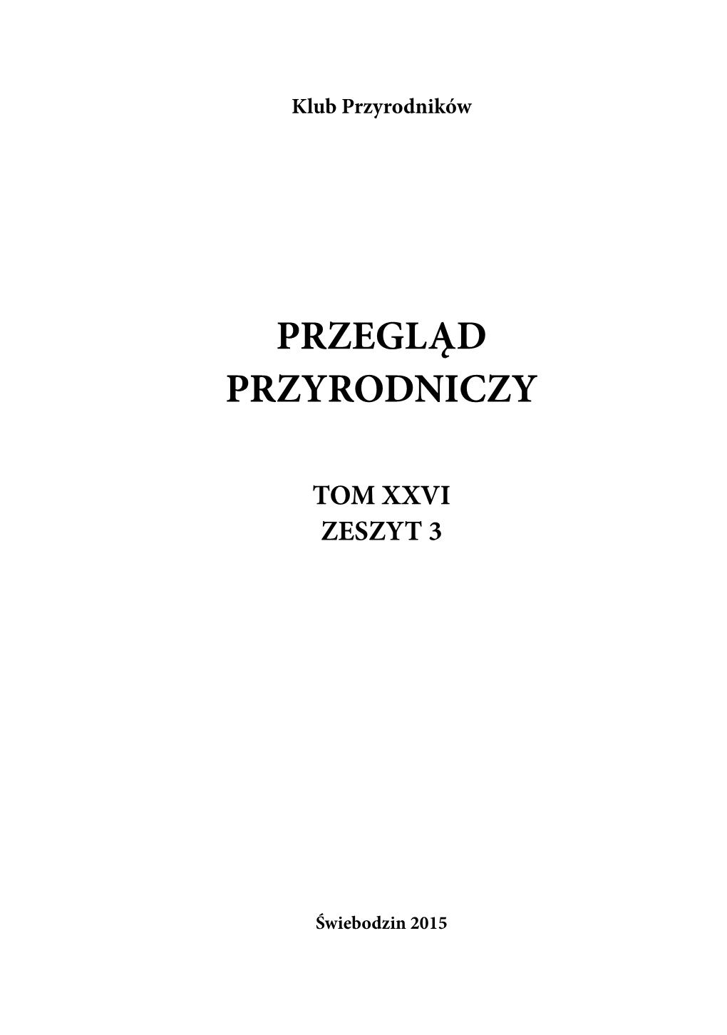 Przegląd Przyrodniczy