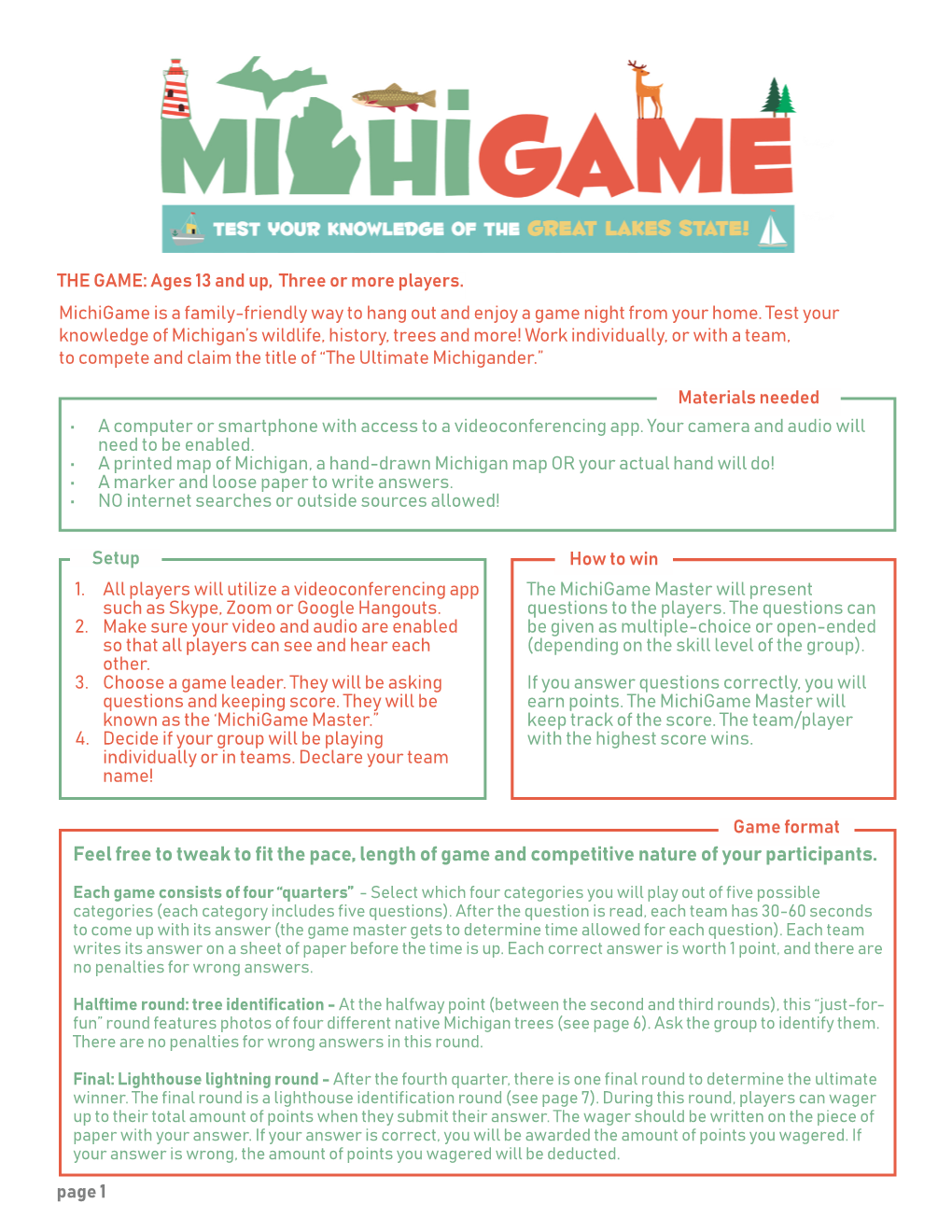 Michigame Trivia Question and Answer