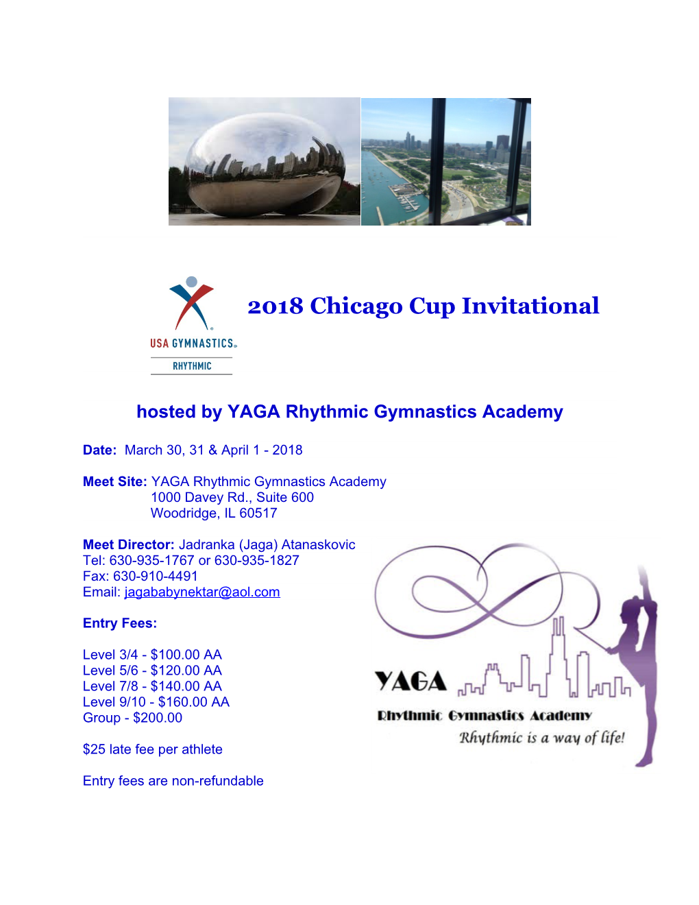 Hosted by YAGA Rhythmic Gymnastics Academy