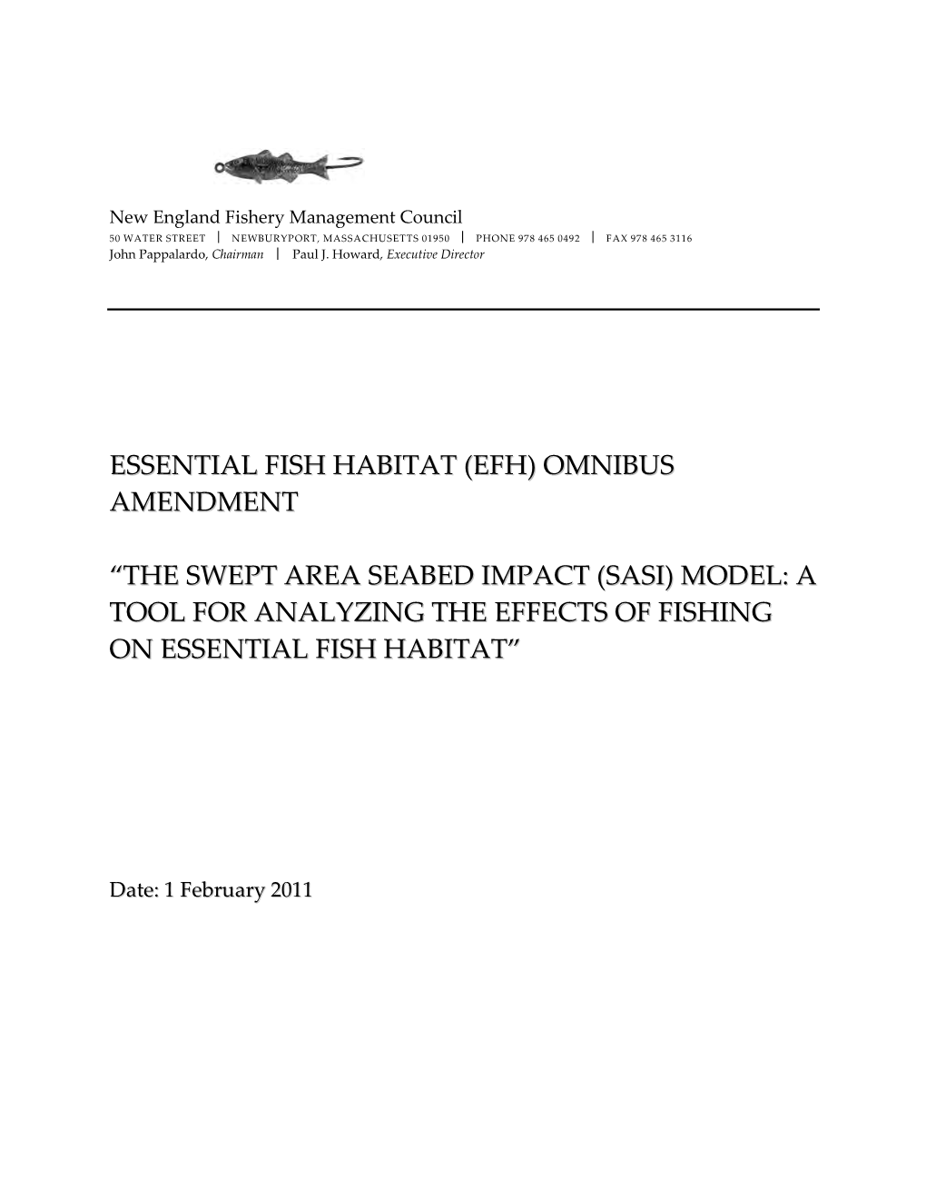 Essential Fish Habitat (Efh) Omnibus Amendment