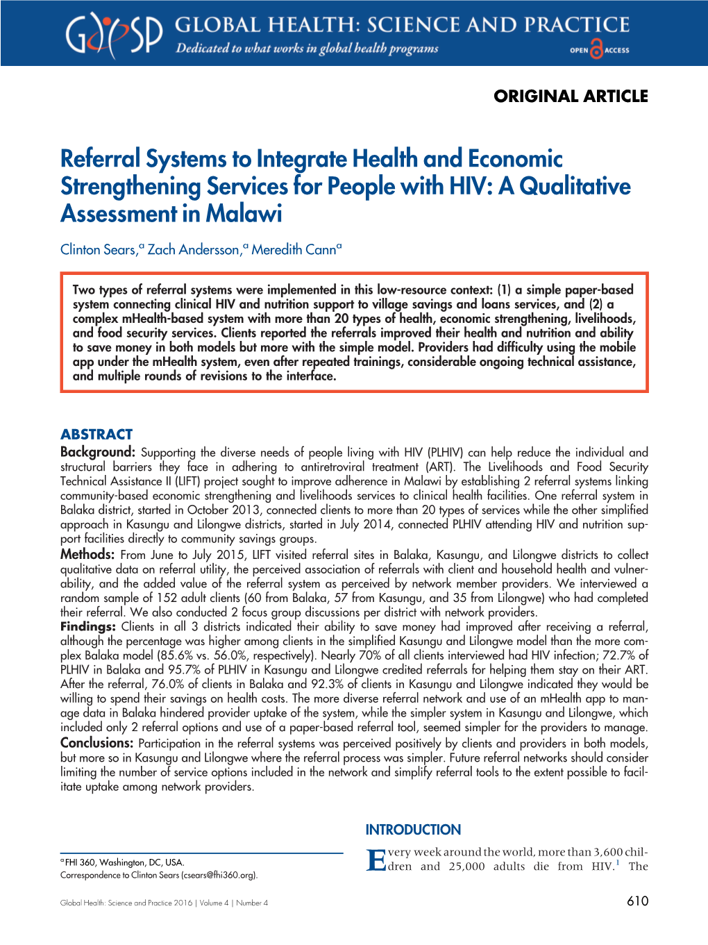 Referral Systems to Integrate Health and Economic Strengthening Services for People with HIV: a Qualitative Assessment in Malawi