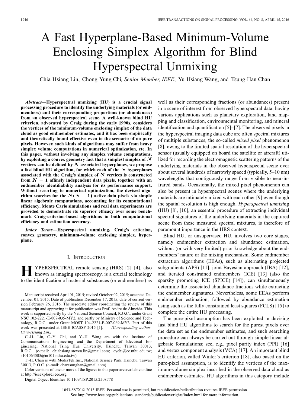 A Fast Hyperplane-Based Minimum-Volume Enclosing