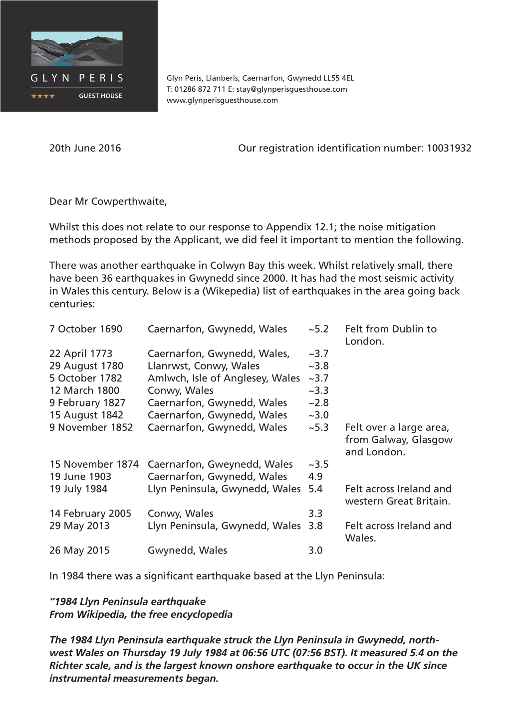 The Noise Mitigation Methods Proposed by the Applicant, We Did Feel It Important to Mention the Following