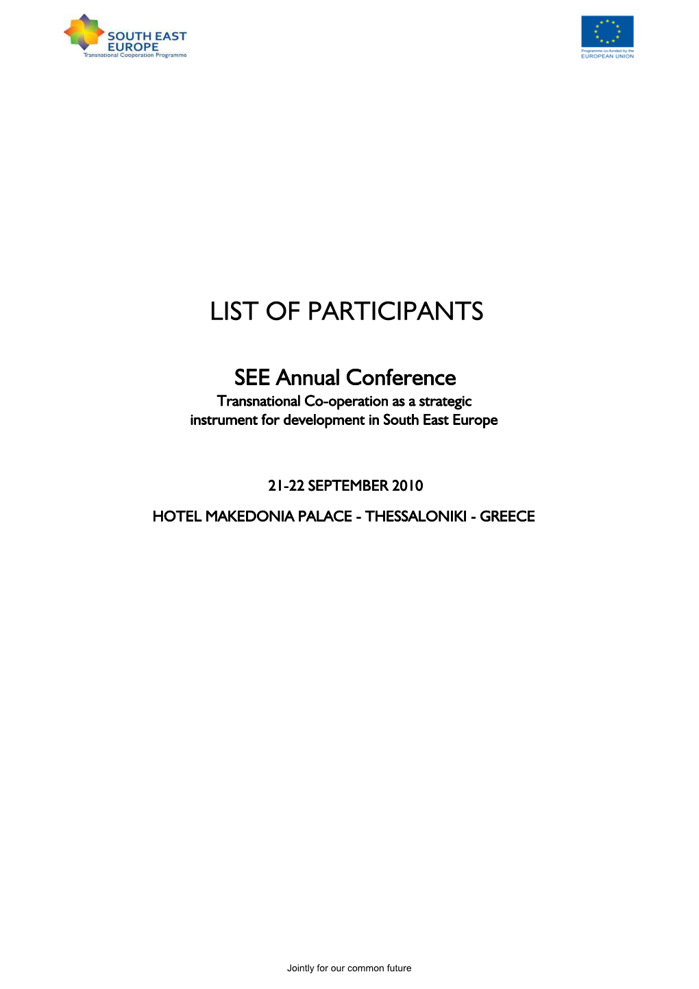 List of Participants FINAL