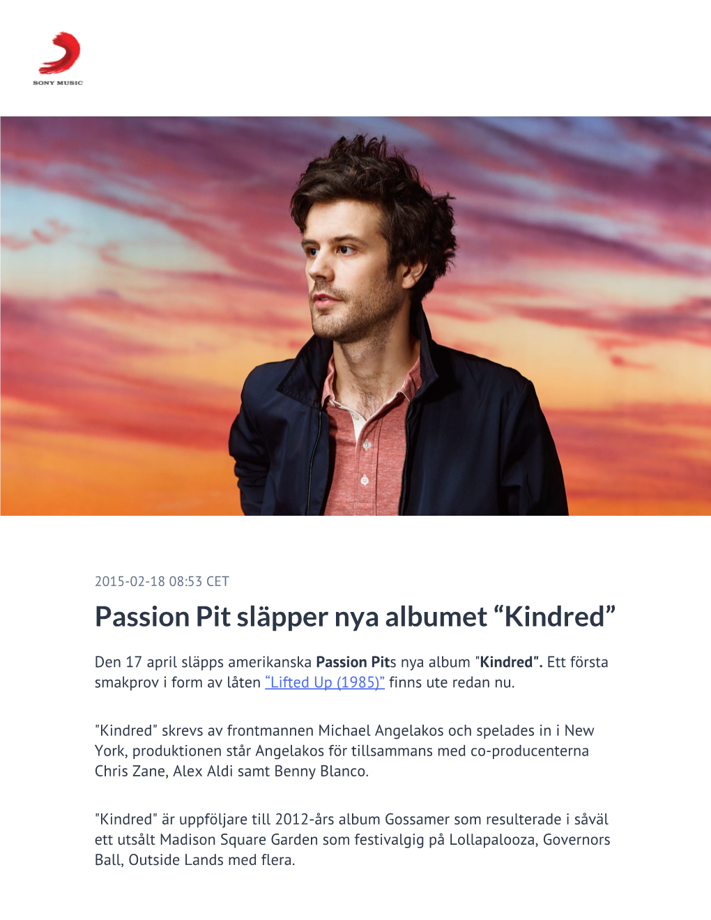 ​Passion Pit Släpper Nya Albumet “Kindred”