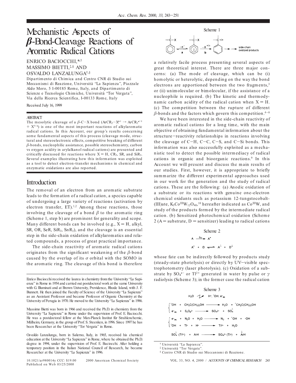 Mechanistic Aspects of Β-Bond-Cleavage Reactions Of