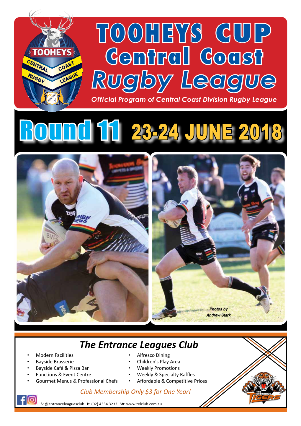 TOOHEYS CUP Central Coast Rugby League Official Program of Central Coast Division Rugby League