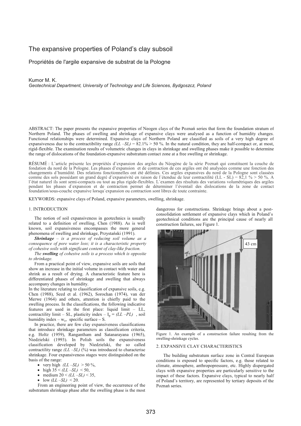 The Expansive Properties of Poland's Clay Subsoil