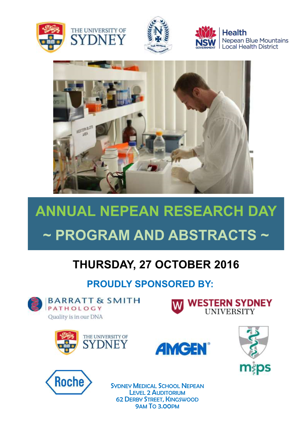 Annual Nepean Research Day ~ Program and Abstracts ~