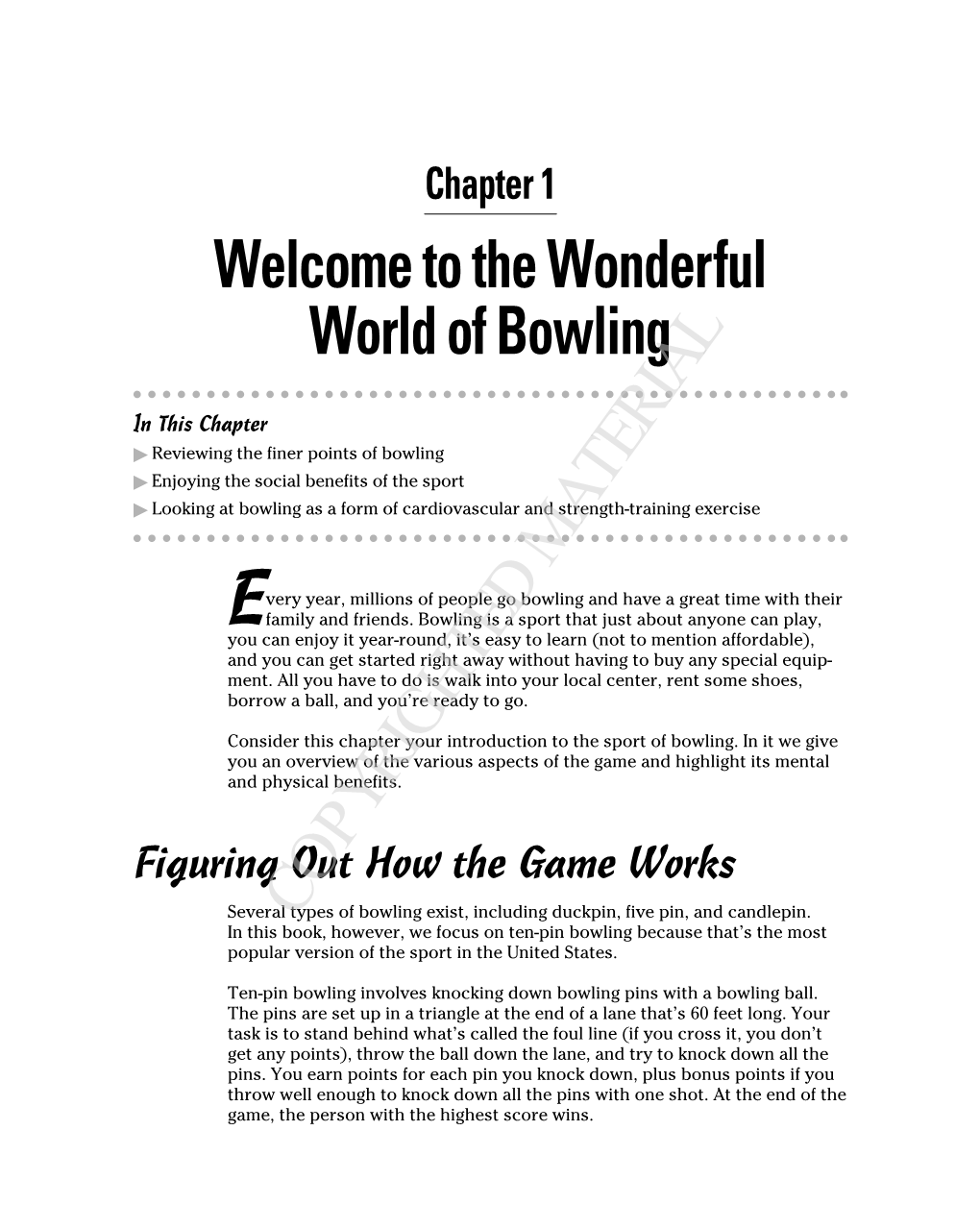 Welcome to the Wonderful World of Bowling