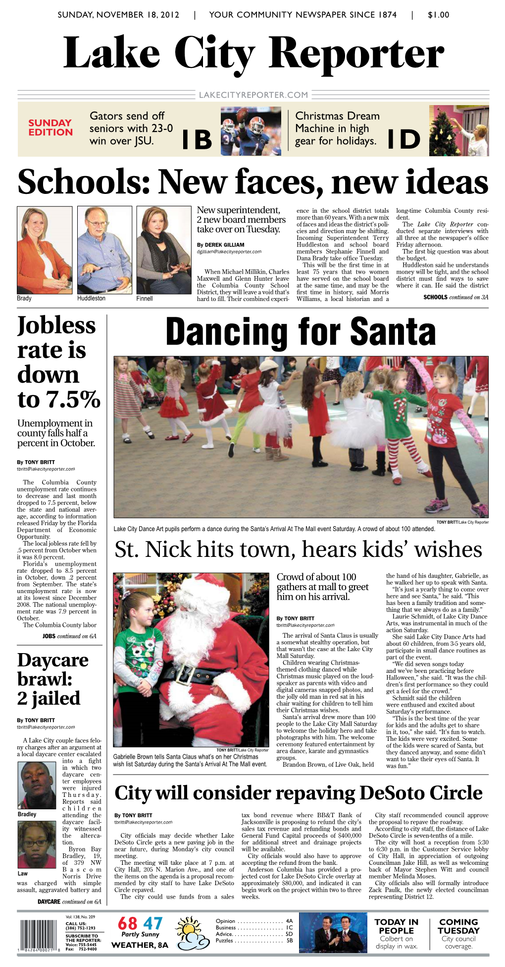 Dancing for Santa Down to 7.5% Unemployment in County Falls Half a Percent in October