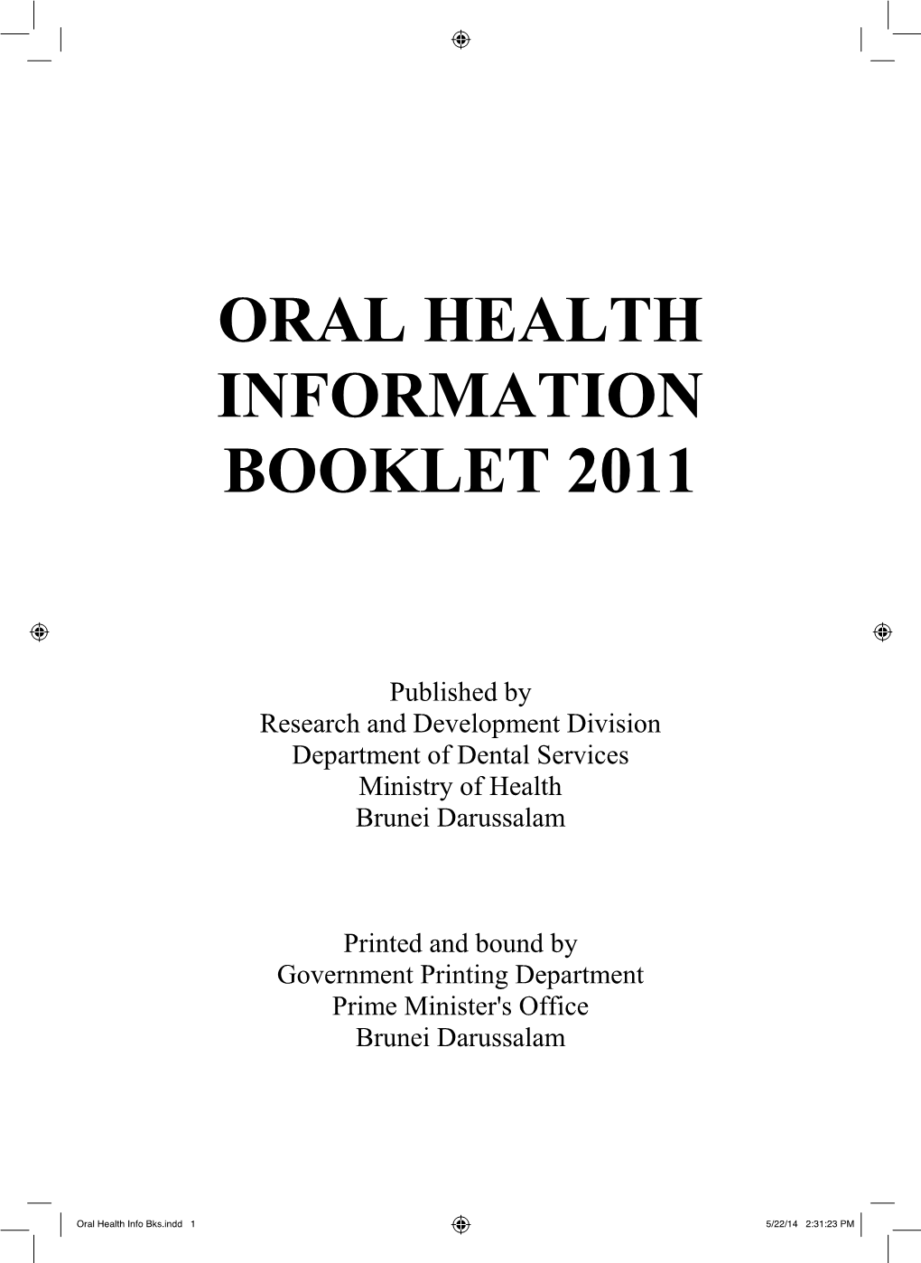 Oral Health Information Booklet 2011