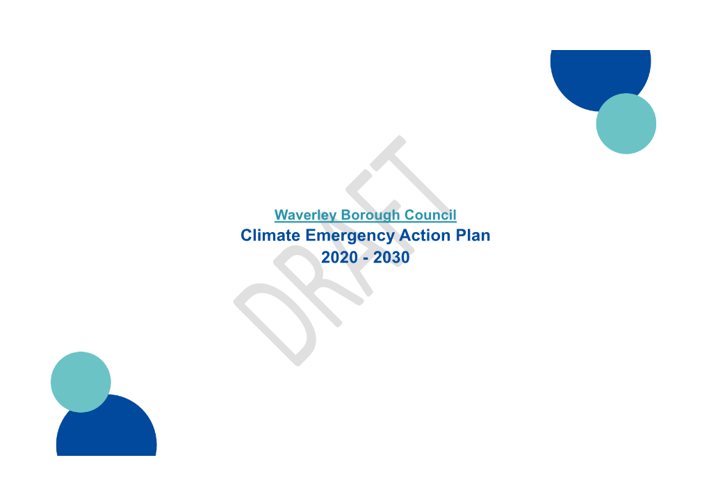 Climate Emergency Action Plan 2020 - 2030