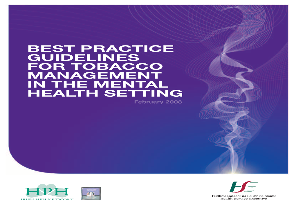 Best Practice Guidelines for Tobacco Management in the Mental Health