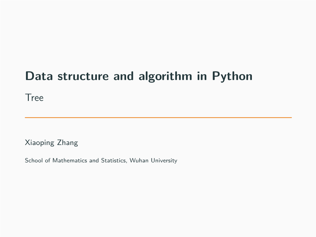 Data Structure and Algorithm in Python Tree